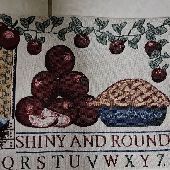 A Is For Apples Tapestry Decorative Table Runner 12x34 - Picture 4 of 12